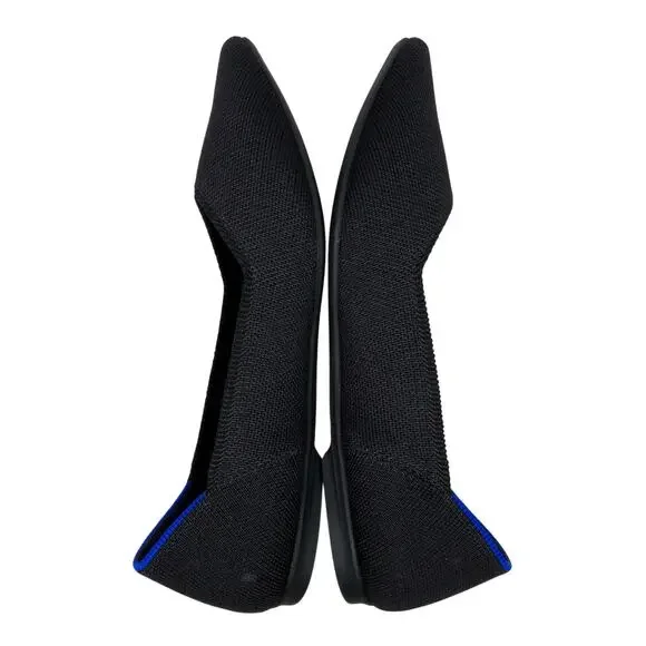 Rothy's The Point II Black Flats Pointed Toe In Love Insole Ballet Flats 6.5 - Picture 4 of 13